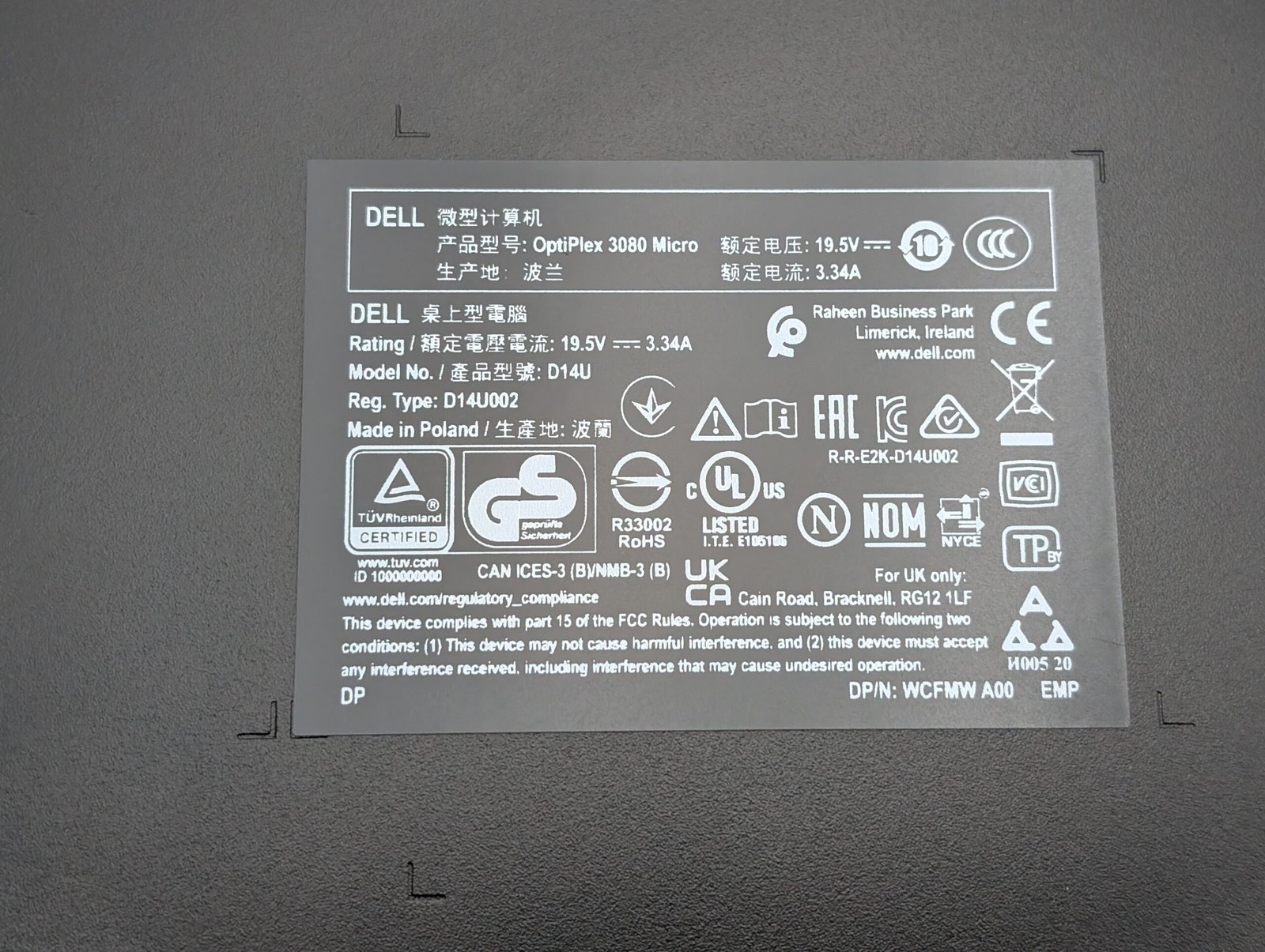 Dell OptiPlex 3080 Micro / i5-10500T / 16GB / 256GB (RECONDITIONNÉ)