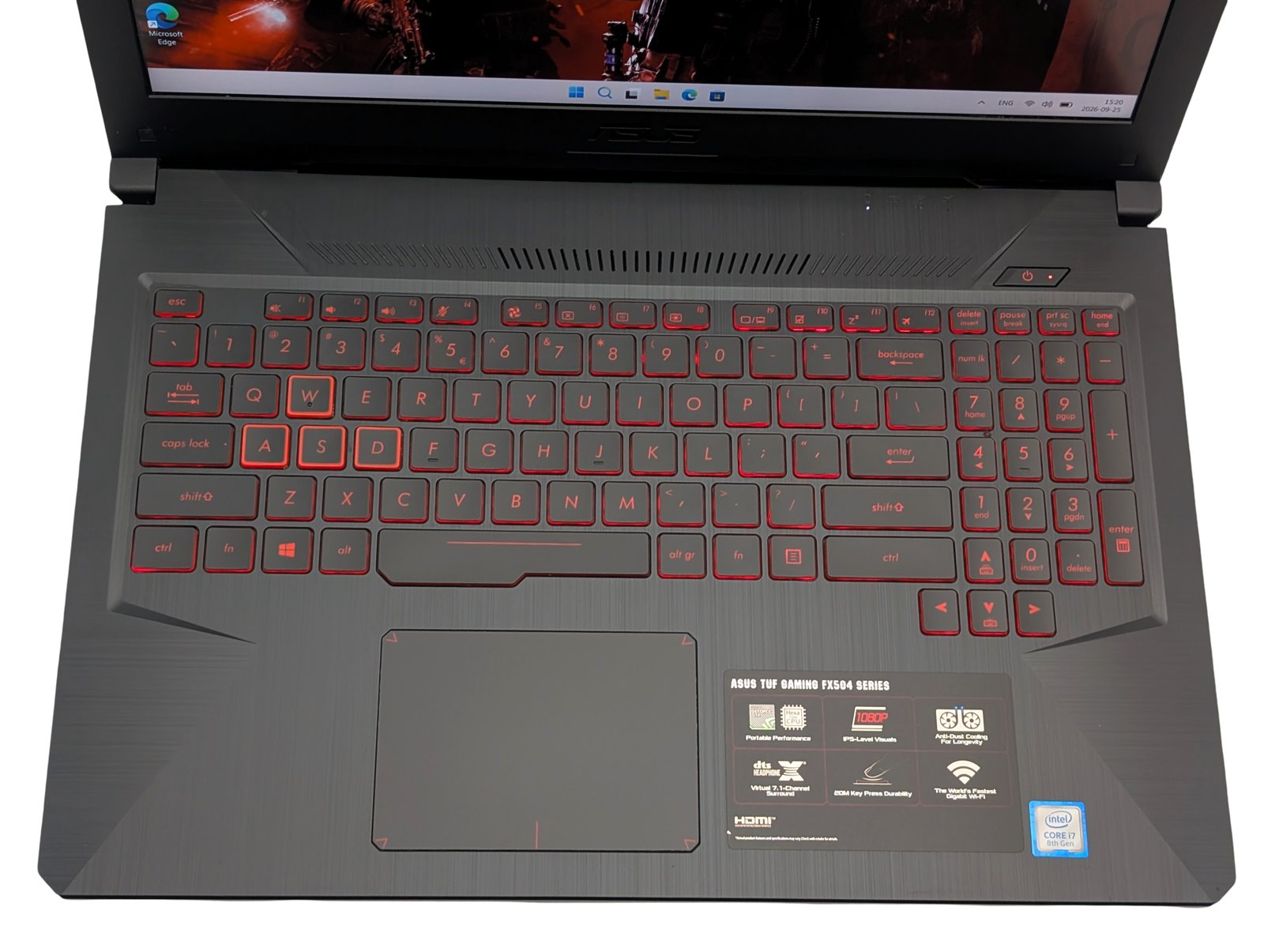 ASUS TUF FX504GM / i7-8750H / 16GB / 256GB+320GB / GTX 1060 6GB (RECONDITIONNÉ)